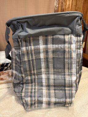 thirty-one Gray Plaid Stand Tall Bin Instruction Tag